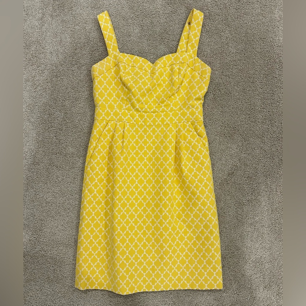 Kate Spade Yellow and White Geometric - 2  Dress-$35